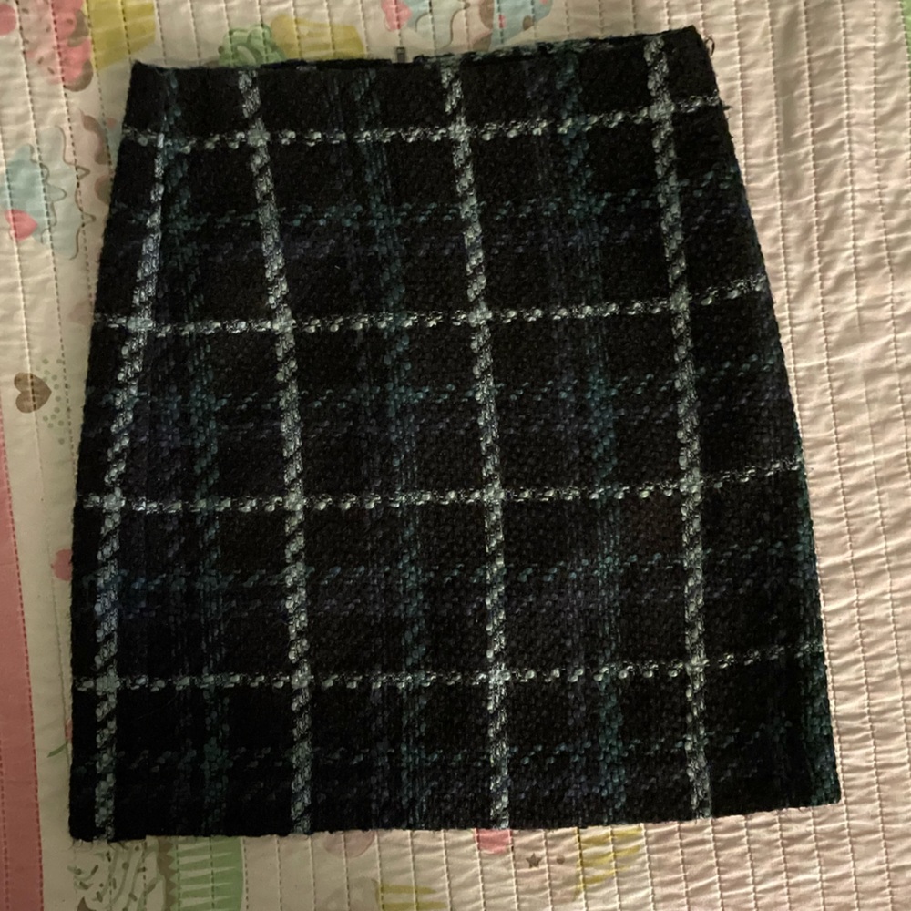 plaid skirt knitted